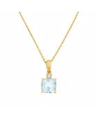 Tonga Diamond & Topaz geelgouden hanger