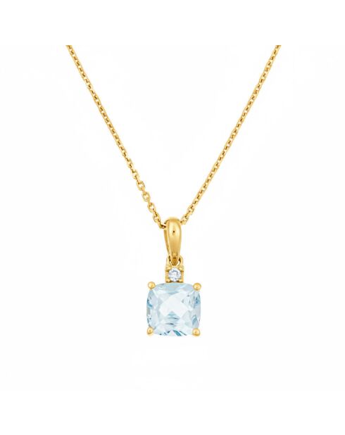 Tonga Diamond & Topaz geelgouden hanger