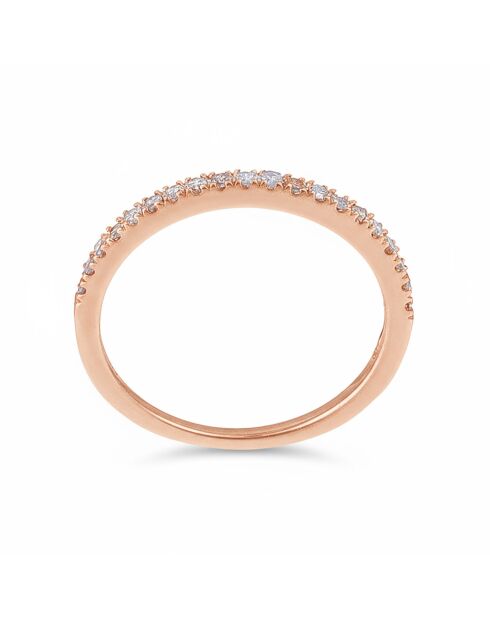 Bague Alliance Délice Diamants or rose