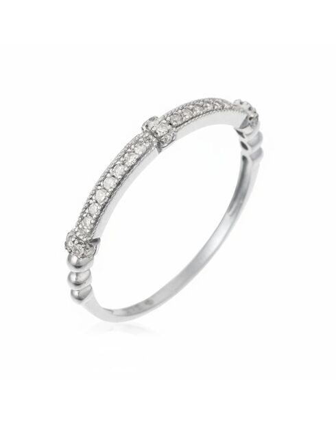 Bague Kota Diamants or blanc