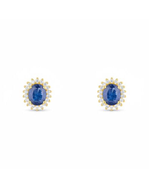 Abra Diamonds and Sapphires Ohrringe aus Gelbgold