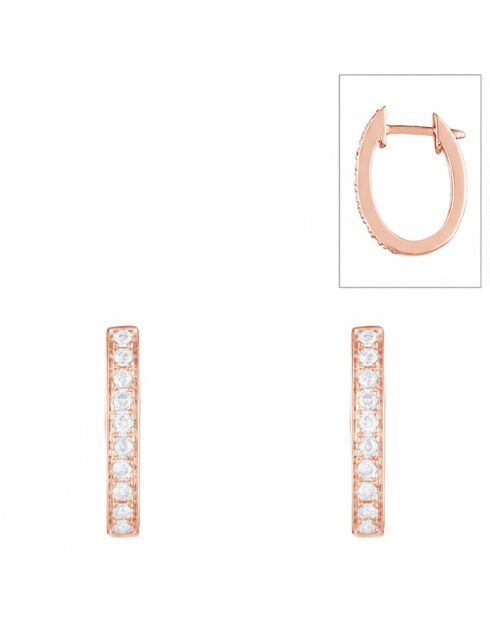 Boucles d'oreilles Pure Seduction Diamants or rose