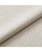 2 Chaises LUMI tissu bouclette crème pieds noirs – 49x57.5x77cm