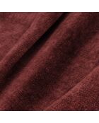 2 Chaises LUMI velours texturé bordeaux pieds bordeaux – 49x57.5x77cm