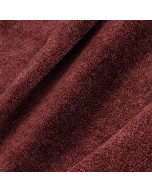 2 Chaises LUMI velours texturé bordeaux pieds bordeaux – 49x57.5x77cm