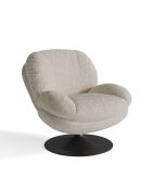 Fauteuil pivotant Replay en bouclette crème 85x84x85cm