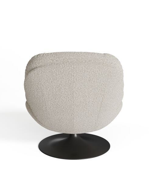 Fauteuil pivotant Replay en bouclette crème 85x84x85cm