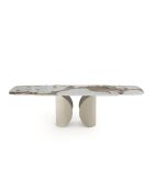 Table extensible FLORA Pandora pied doré – 160-240x90x76 cm