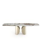 Table extensible FLORA Pandora pied doré – 160-240x90x76 cm