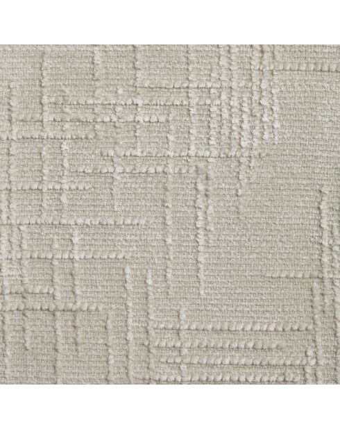 2 Chaises ADELE velours tramé crème pieds chrome – 52x45.5x76.5 cm