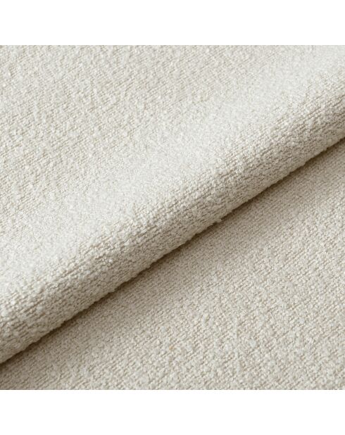 2 Chaises ADELE tissu bouclette crème pieds noir – 52x45.5x76.5 cm