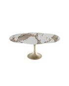 Table extensible JACINTHE Pandora pied doré – 120-180x120x76 cm