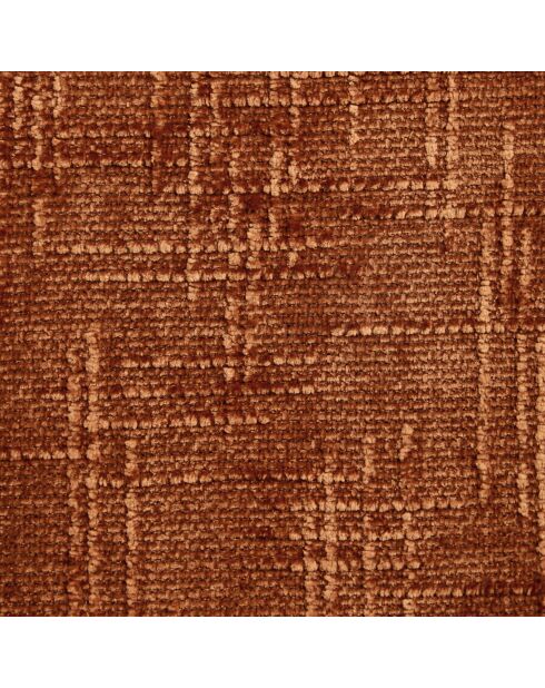 2 Chaises ADELE velours tramé terracotta pieds chrome – 52x45.5x76.5 cm