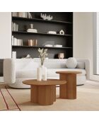 Table basse Helma Bois Noyer 78x78 x35cm