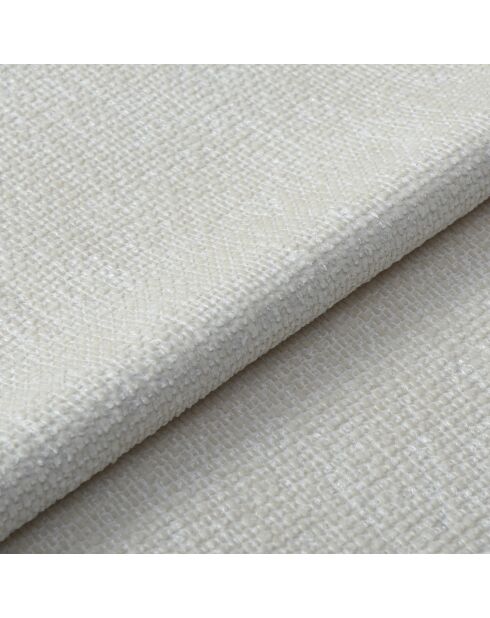 2 Chaises LUMI velours chenillé crème pieds noirs – 49x57.5x77cm