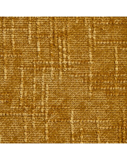 2 Chaises ADELE velours tramé moutarde pieds chrome – 52x45.5x76.5 cm