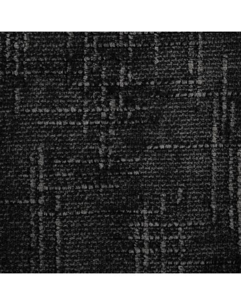 2 Chaises ADELE velours tramé noir pieds chrome – 52x45.5x76.5 cm