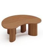 Table basse Lyna Bois Noyer 80x55x35 cm