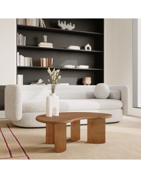 Table basse Lyna Bois Noyer 80x55x35 cm