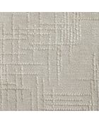 Fauteuil pivotant pied chrome REV velours tramé crème – 76x85x91cm