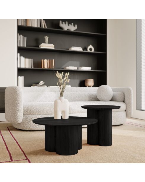 Table basse Helma Bois Noir 78x78x35cm
