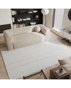 Tapis rectangulaire Jara en laine blanc cassé- 200x300cm