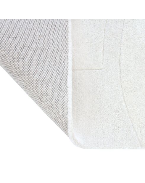 Tapis rectangulaire Jara en laine blanc cassé- 200x300cm