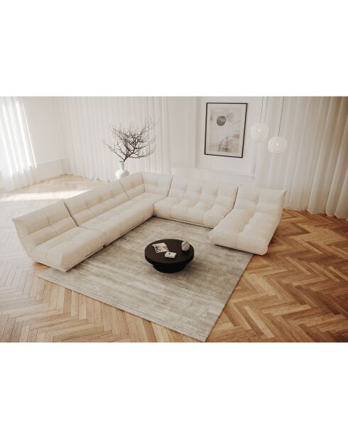Tapis rectangulaire Nate viscose beige - 300x400cm