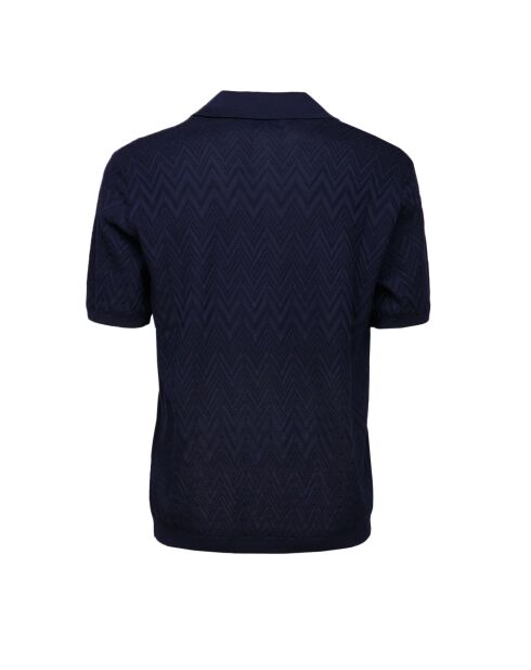 Polo à manches courtes Eléryn tons bleus