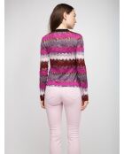 Cardigan à boutons Faëlis nuances de rouge multiples