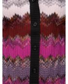 Cardigan à boutons Faëlis nuances de rouge multiples