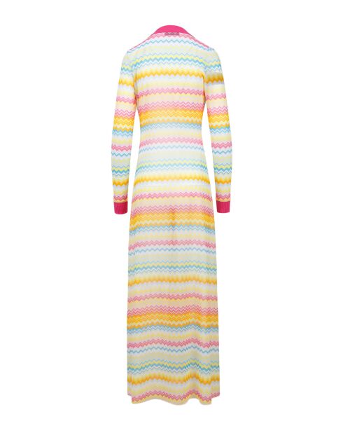 Robe gilet longue Vanys chevron lumineux multicolore