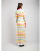 Robe gilet longue Vanys chevron lumineux multicolore