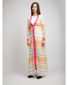 Robe gilet longue Vanys chevron lumineux multicolore