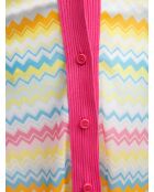 Robe gilet longue Vanys chevron lumineux multicolore