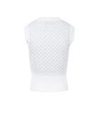 Gilet Nayelis paillettes argentées sur fond blanc