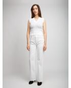 Gilet Nayelis paillettes argentées sur fond blanc
