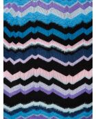 Mini jupe Lorysia multicolore sur base bleue