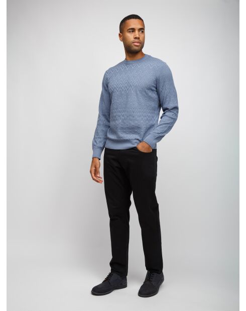 Pull à col rond Jalyne tons bleu clair