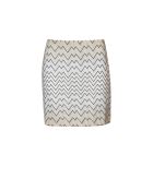 Mini jupe Ysandre tons foncés beige et blanc