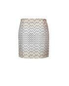 Mini jupe Ysandre tons foncés beige et blanc