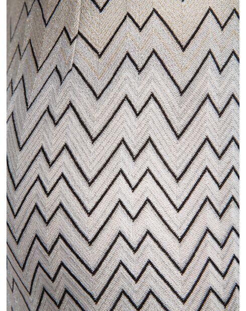 Mini jupe Ysandre tons foncés beige et blanc