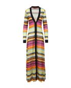 Robe gilet longue Wélya chevron foncé multicolore