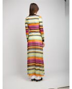 Robe gilet longue Wélya chevron foncé multicolore