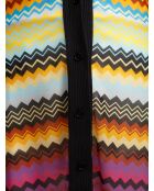 Robe gilet longue Wélya chevron foncé multicolore