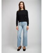Pantalon à 5 poches Delyra base bleue avec des tons de gris