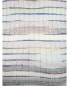 Pull à col rond Nériah rayures bleu clair, gris, blanc, turquoise