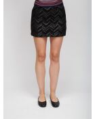 Mini jupe Kaelune noir et argent