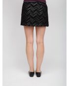 Mini jupe Kaelune noir et argent