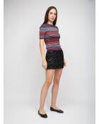 Mini jupe Kaelune noir et argent